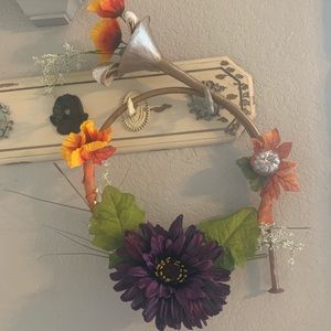 Horn instrument fall wreath